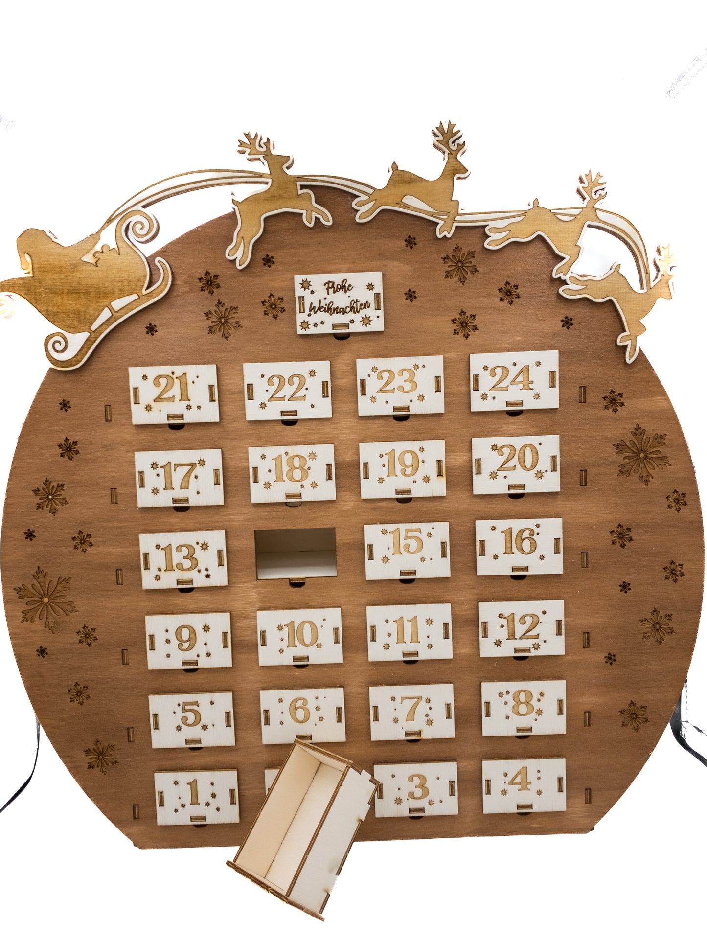 Adventskalender mit Kistchen zum selber befüllen 40x40x10cm