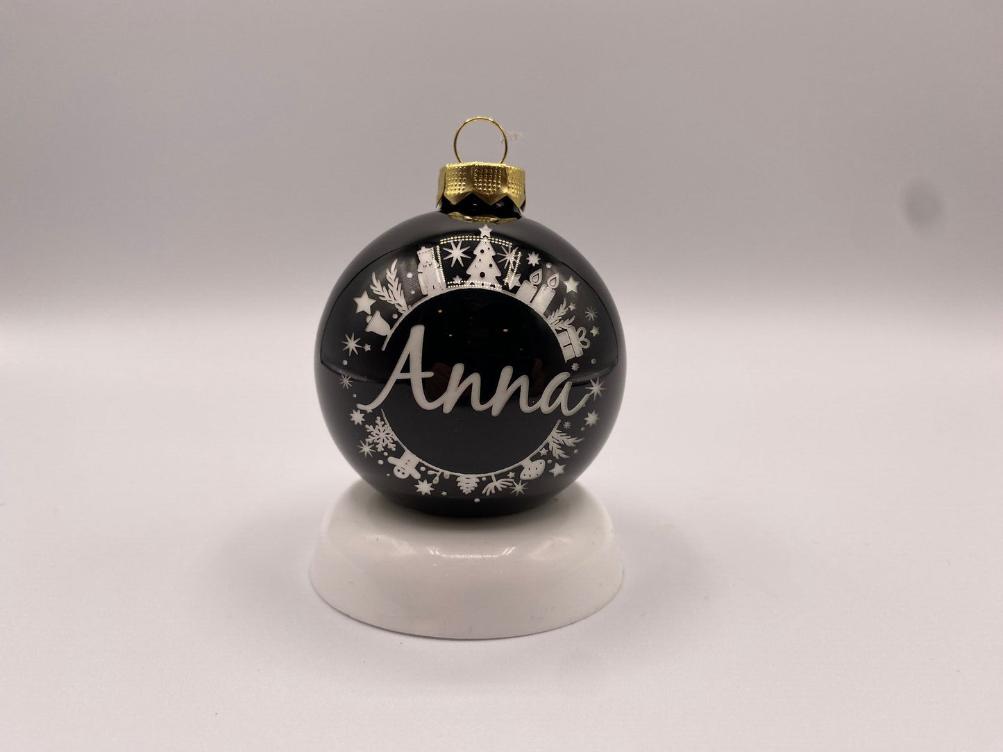 Christbaumkugel 6cm - personalisiert mit Text/Grafik/Logo/Foto