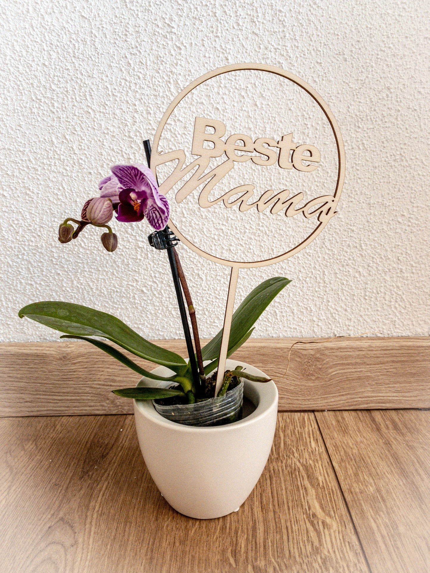 Blumenstecker /-anhänger "Beste Mama - Papa"
