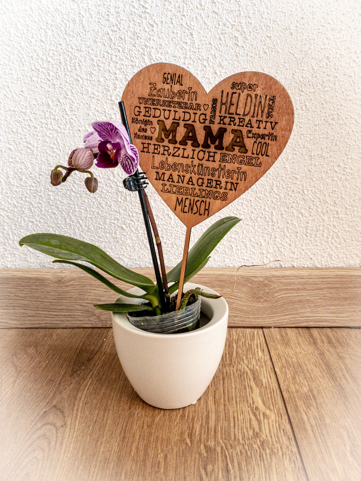 Blumenstecker /-anhänger "Beste Mama - Papa"