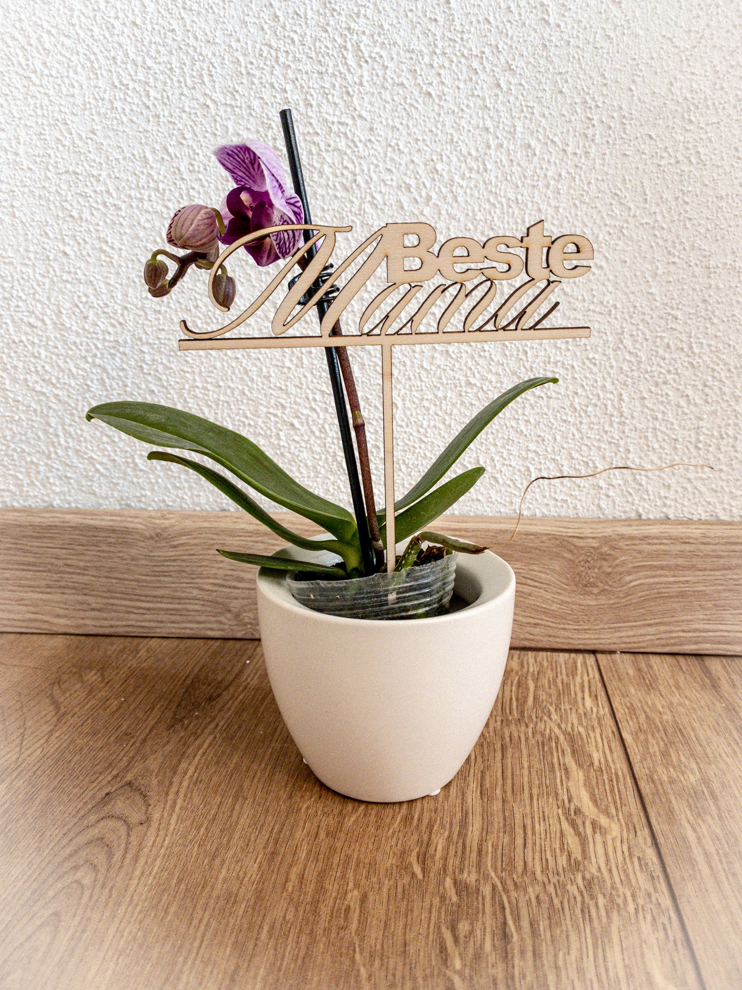 Blumenstecker /-anhänger "Beste Mama - Papa"