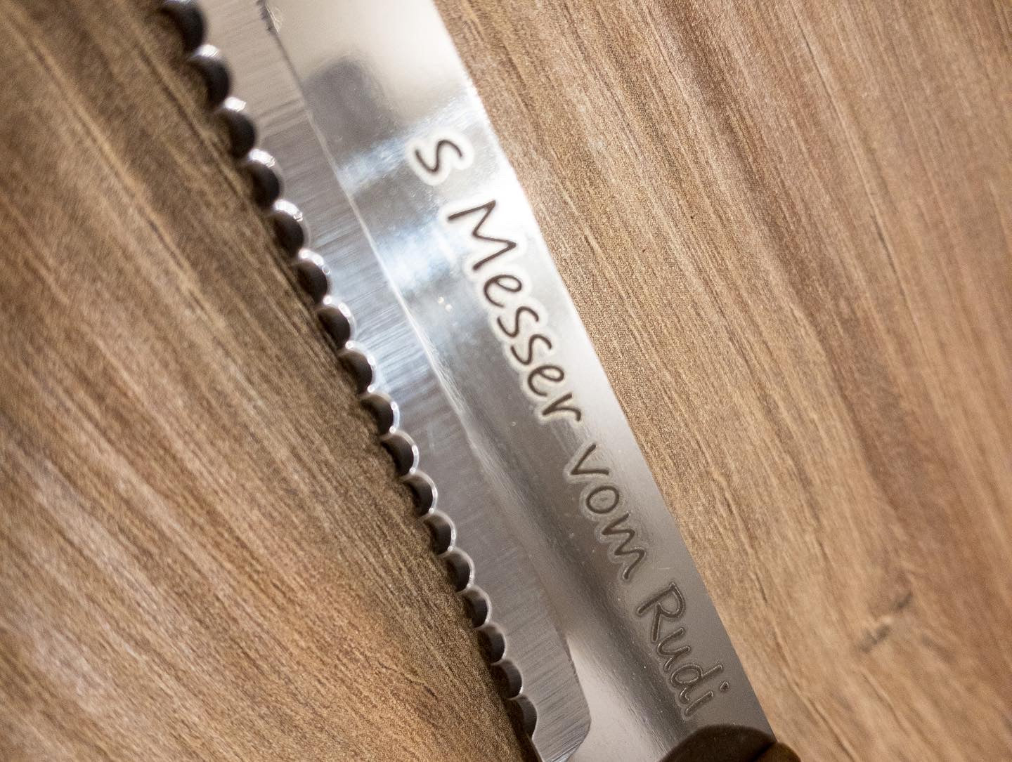 großes Brett mit Messer - Jausenbrett personalisierbar