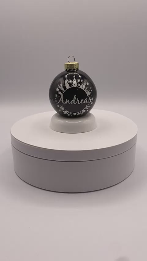 Christbaumkugel 6cm - personalisiert mit Text/Grafik/Logo/Foto